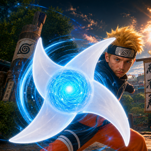 Naruto Inspired Spinning LED Lamp – Ultimate Anime Fan Gift